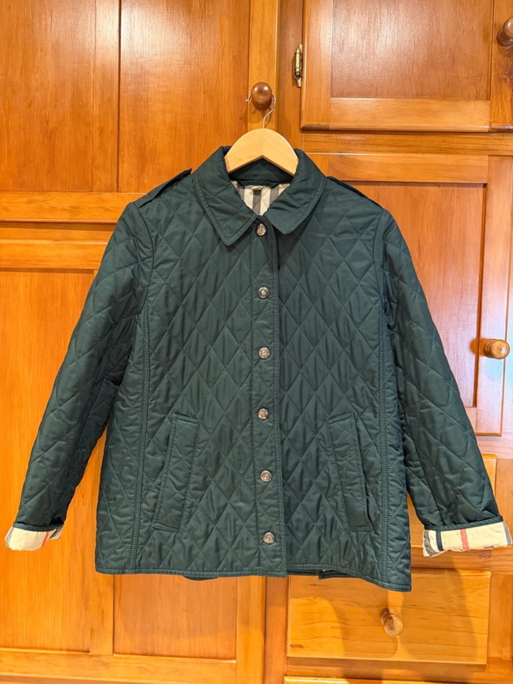 Burberry Quilted Utility Jacket in Dark Green